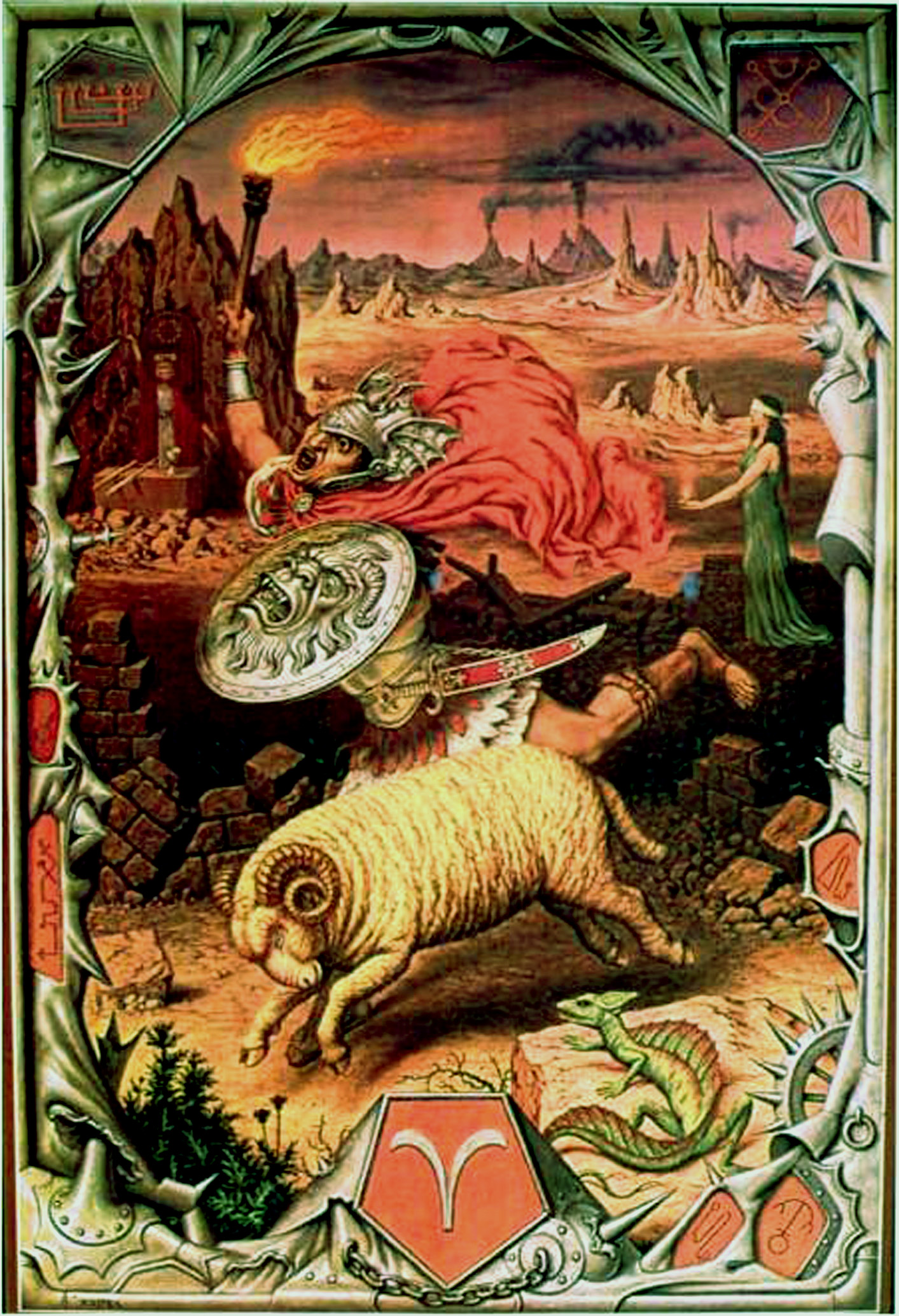 1413x2069 Images Of The Zodiac Contemplating Aries Symbolreader - Zodiac Painting