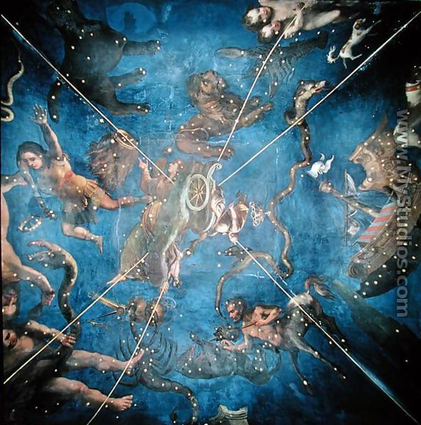 594x600 Signs Of The Zodiac, Detail From The Ceiling Of The Sala Dello - Zodiac Painting