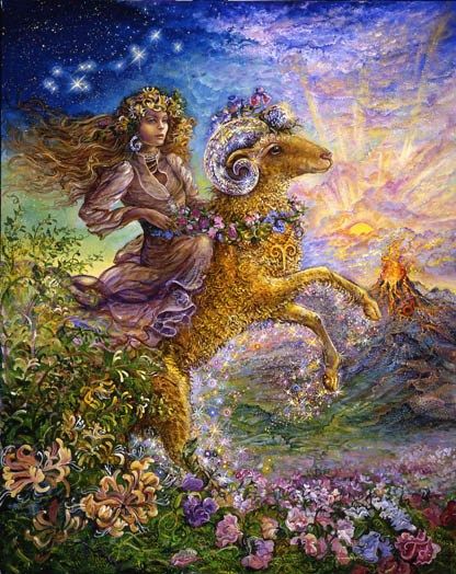 416x524 Aries March 21 - Zodiac Painting