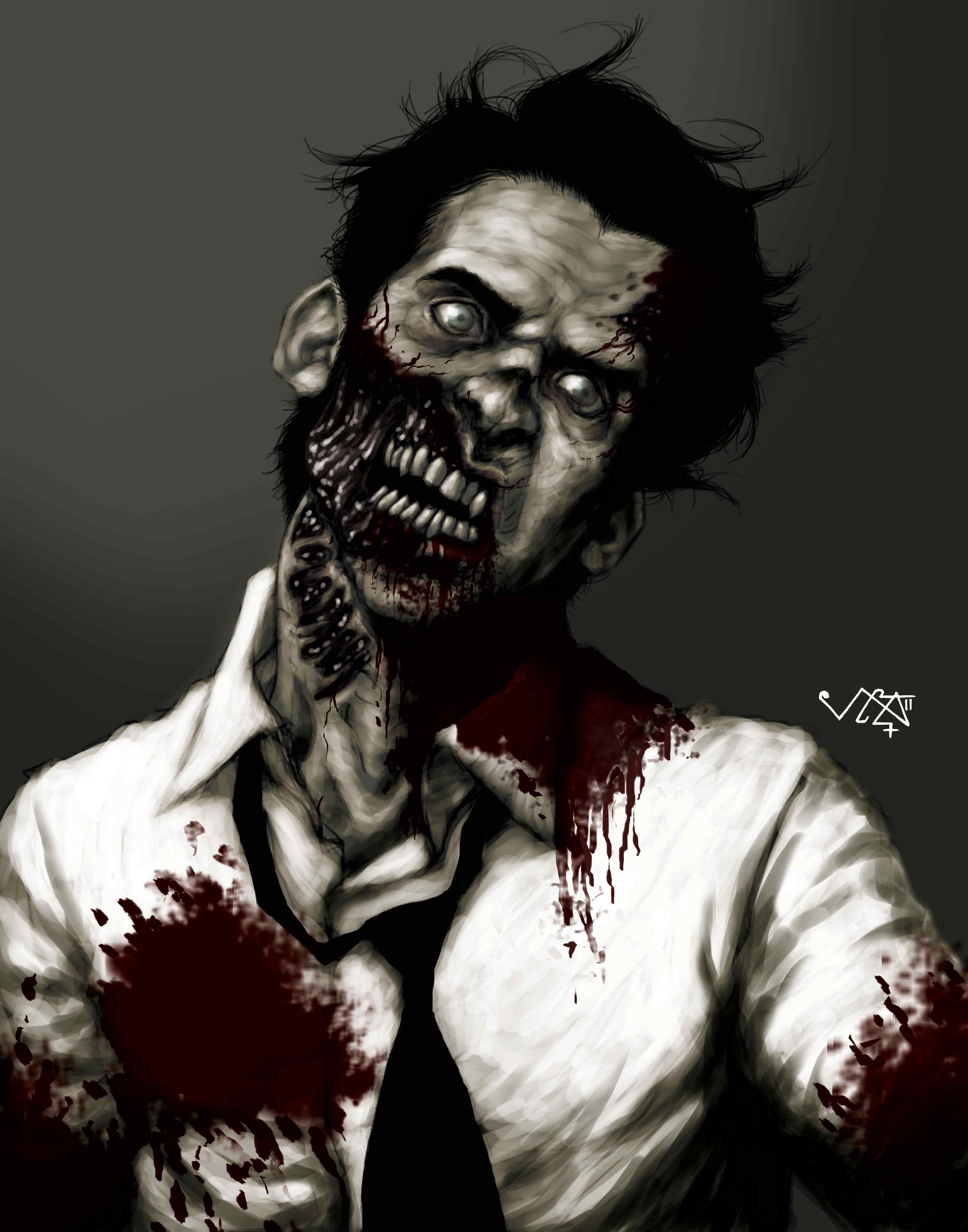 3300x4200 Zombie Digital Painting Tutorial Johnny Tie Studios - Zombie Painting