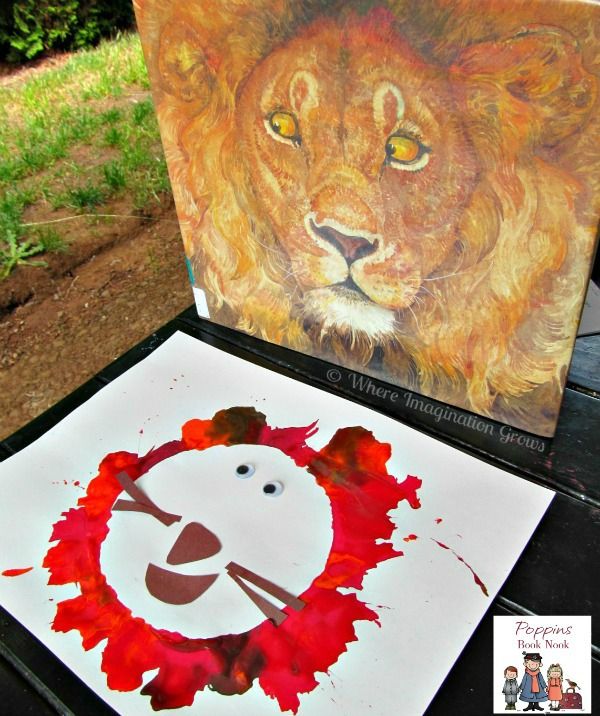 600x716 Straw Painting Lion Craft For Kids! Lion Craft, Lions And Craft - Zoo Painting For Kids