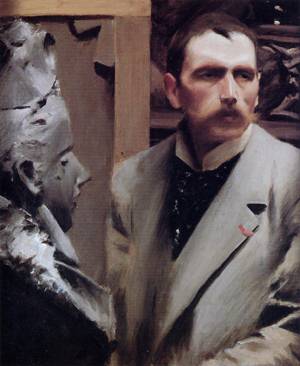 300x366 Self Portrait 1889 Painting Anders Zorn Oil Paintings - Zorn Painting