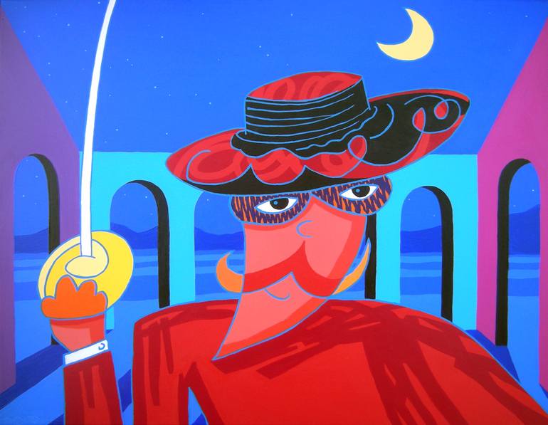 770x597 Saatchi Art Zorro Painting By Tim Davies - Zorro Painting