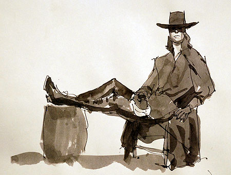 450x341 Zorro Theme Photo And Artwork The Drawing Club - Zorro Painting