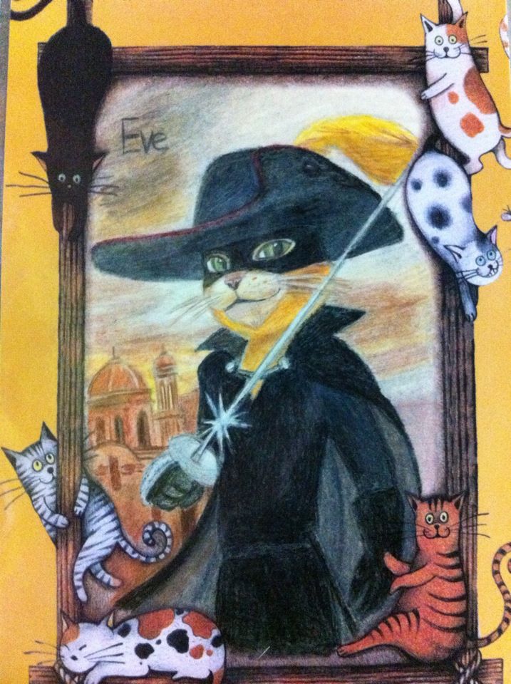 717x960 Zorro Puss In Boots By Eve1789 - Zorro Painting
