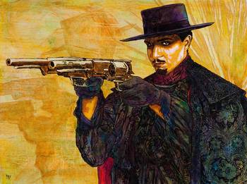 350x261 Joaquin Murrieta El Zorro By George Yepes - Zorro Painting