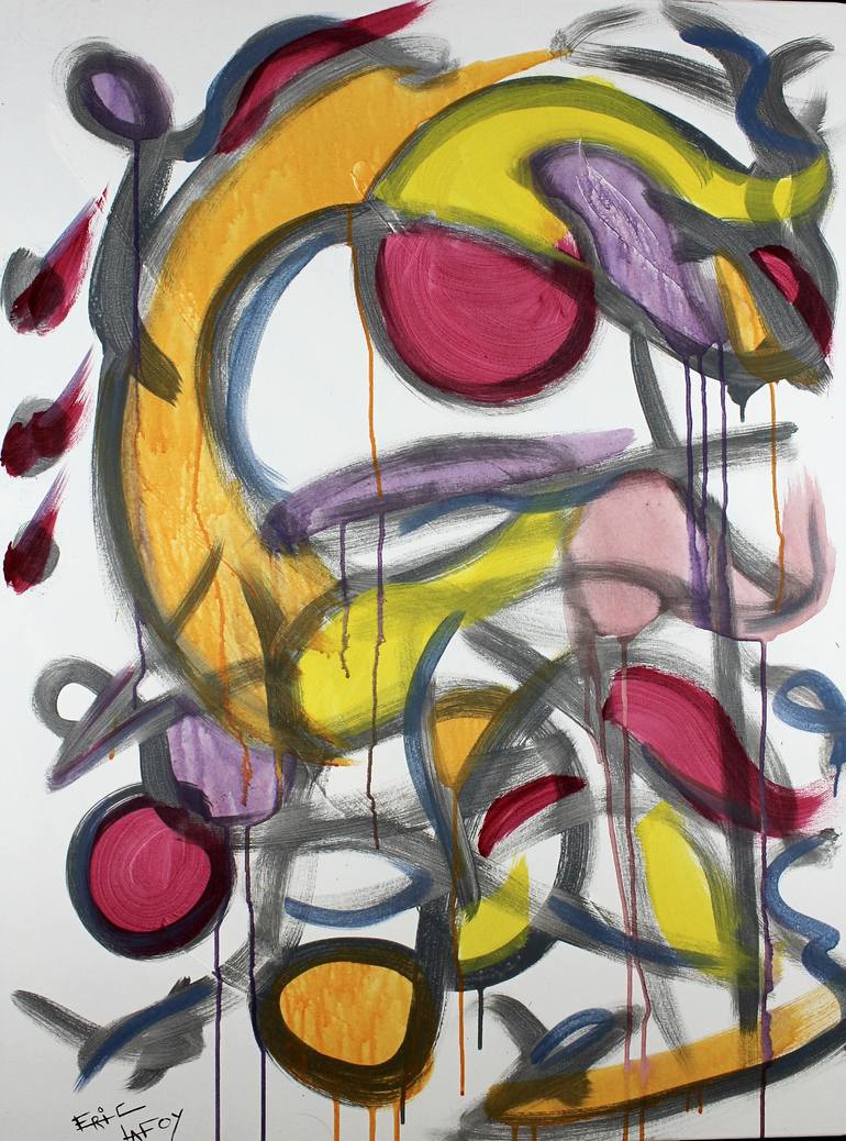 770x1038 Saatchi Art Zumba Class Painting By Eric Lafoy - Zumba Painting