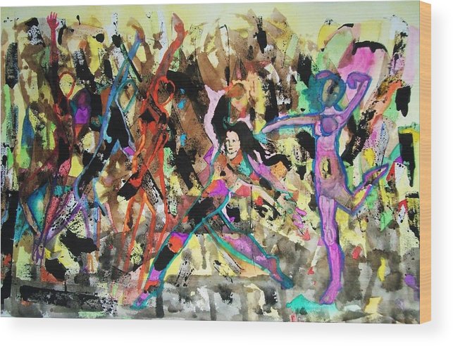 643x492 Zumba Wood Print By James Christiansen - Zumba Painting