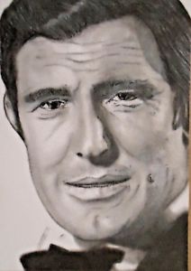 212x300 Original Aceo Art Sketch Card James Bond 007 George Lazenby Pencil - 007 Sketch