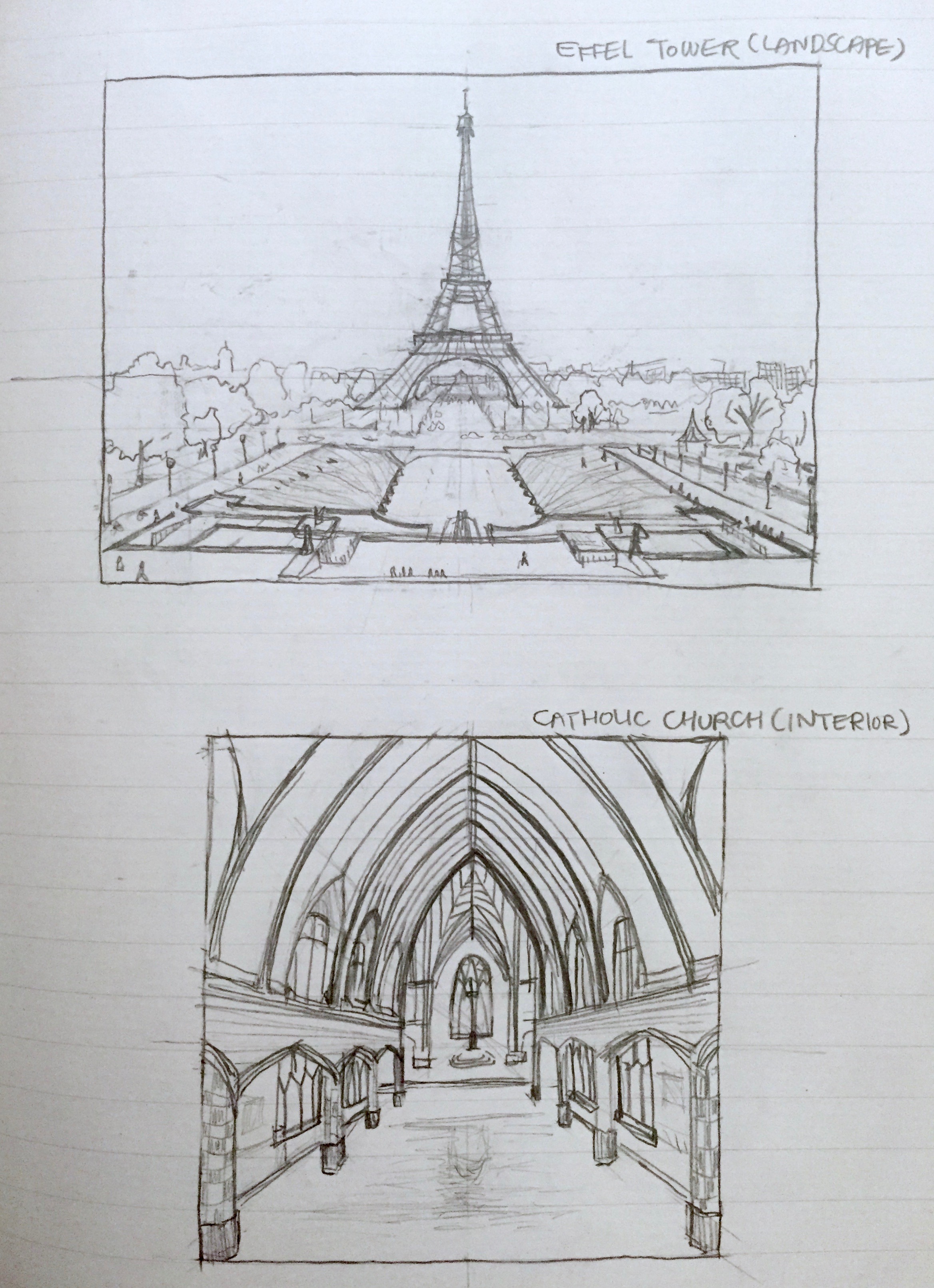 2336x3220 One Point Perspective Drawing Creativity Through Sketching - 1 Point Perspective Sketch