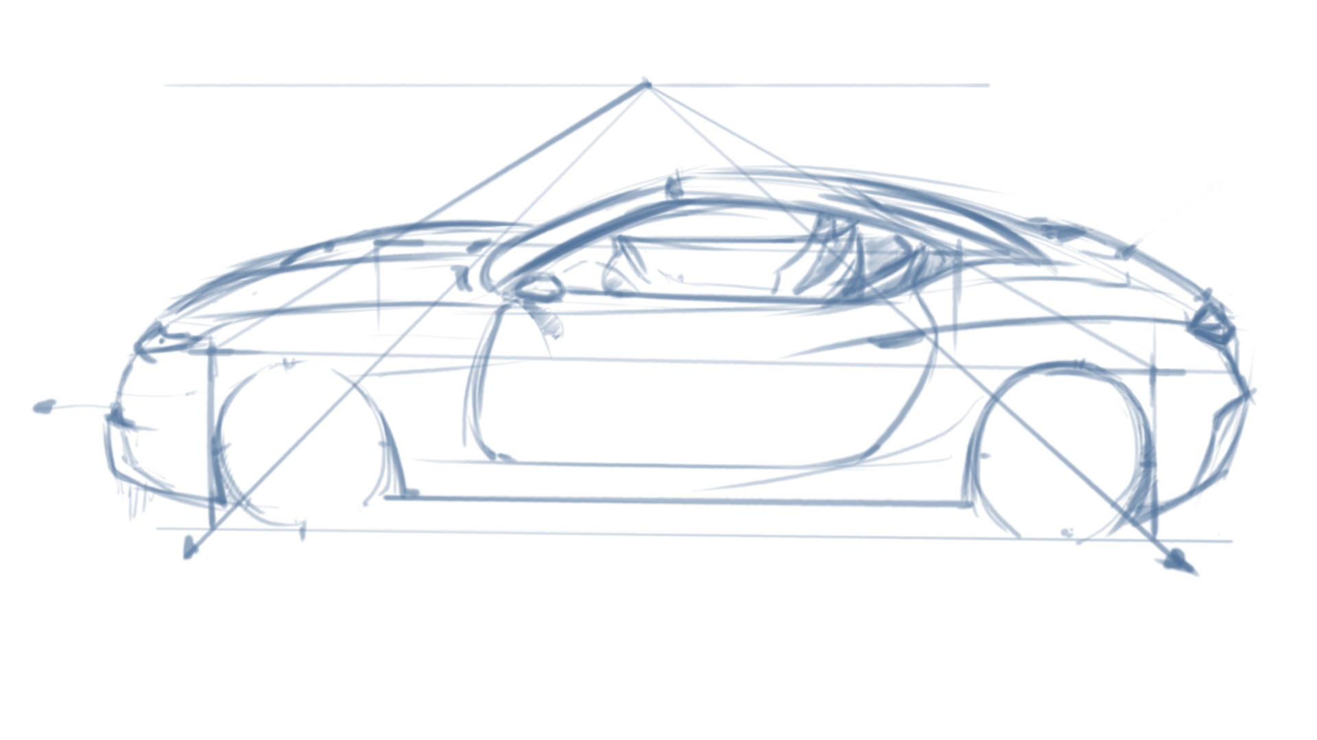 1920x1080 Car Sketch Perspective One Point Fundamentals - 1 Point Perspective Sketch