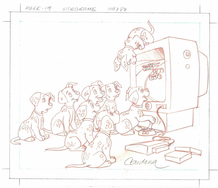 700x606 Cardona, Josep Maria - 101 Dalmatians Sketch