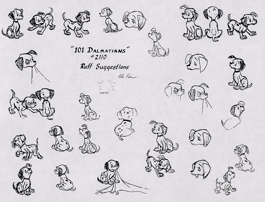 900x687 Character Design References - 101 Dalmatians Sketch