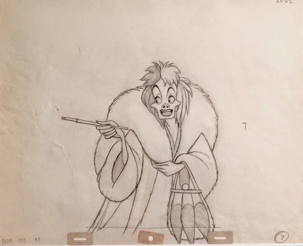 992x807 Original Production Disney Concept Art, Color Scripts - 101 Dalmatians Sketch