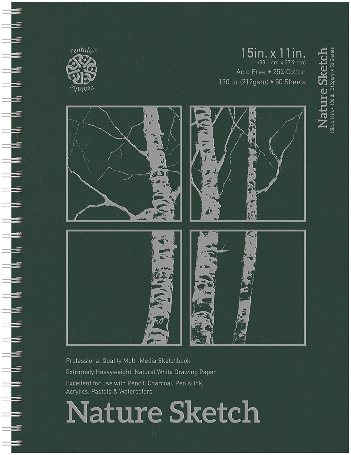 1159x1500 Nature Hard Cover Spiral Bound Sketch Pad - 11x14 Sketch Pad