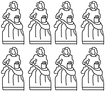 420x370 Eight Maids A Milking - 12 Days Of Christmas Sketch