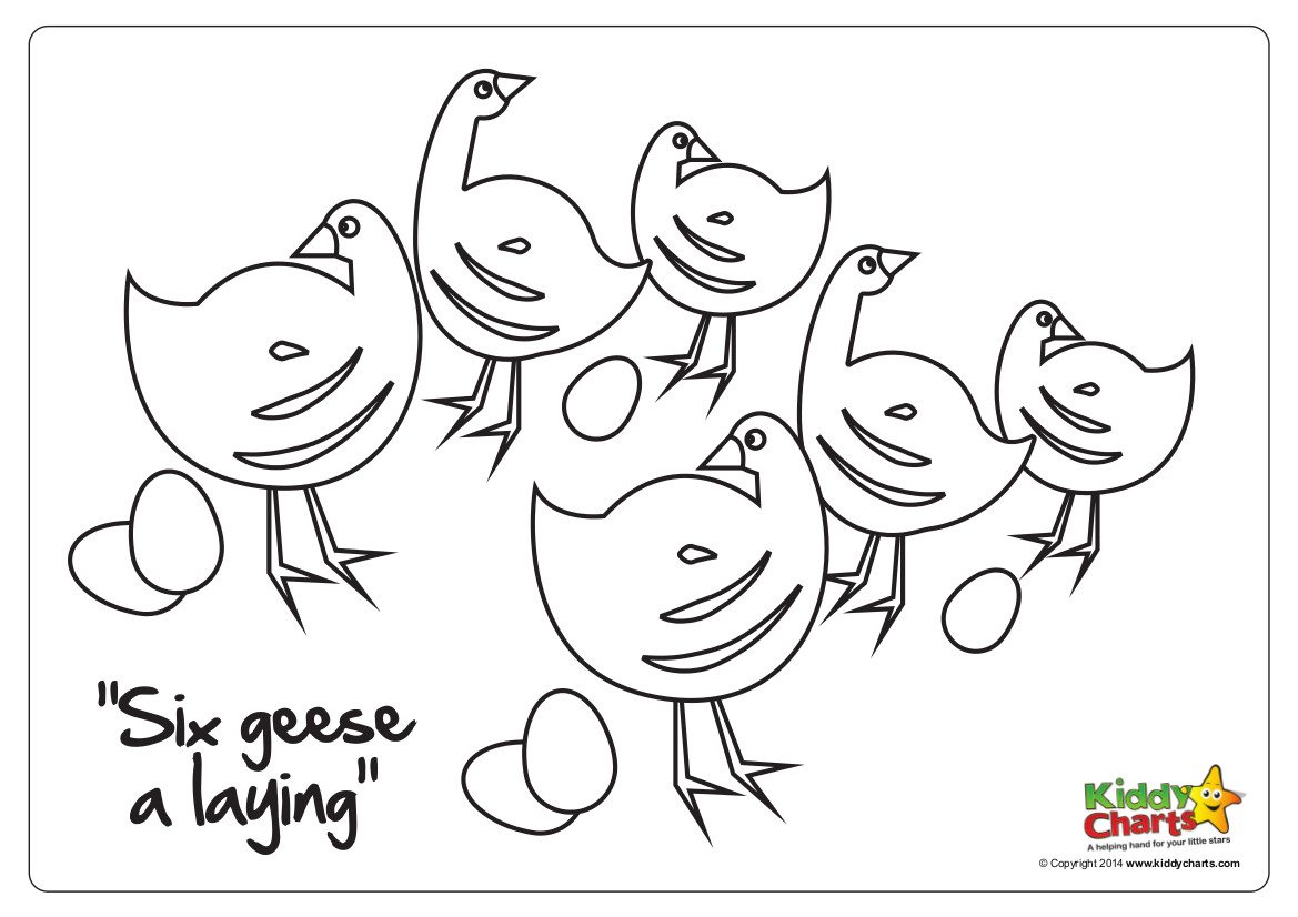 1169x826 On The 6th Day Of Christmas ... Six Geese A Laying - 12 Days Of Christmas Sketch