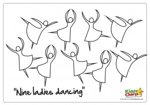 300x211 On The 9th Day Of Christmas ... Nine Ladies Dancing - 12 Days Of Christmas Sketch
