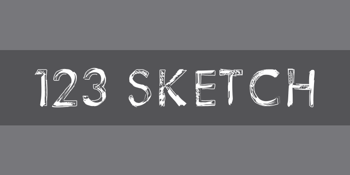 720x360 123 Sketch Font Zillion - 123 Sketch