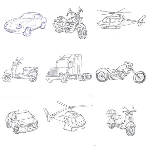 480x480 Photos About - 18 Wheeler Sketch