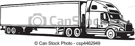 450x155 18 Wheeler Clip Art - 18 Wheeler Sketch