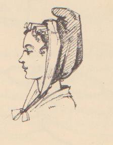 224x288 Calash Bonnet Sketch By Brooke 18th Century Costume - 18th Century Sketch