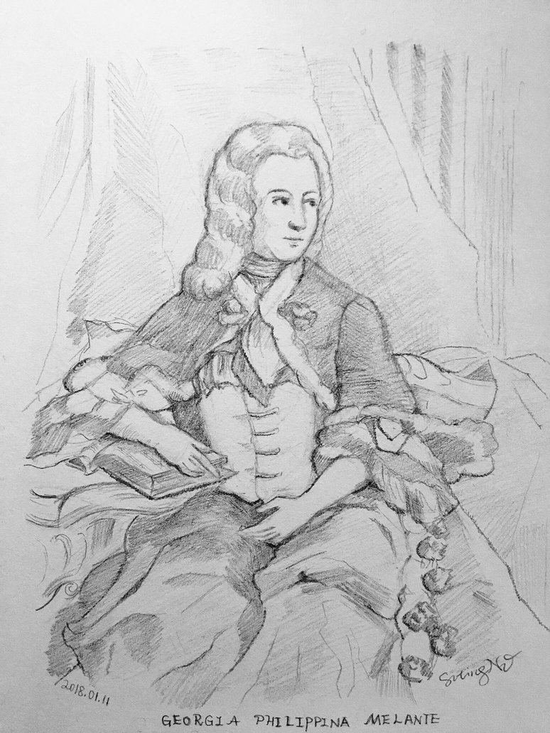 774x1032 Sketch Of A 18th Century Figure By Rossi Rosedeni - 18th Century Sketch