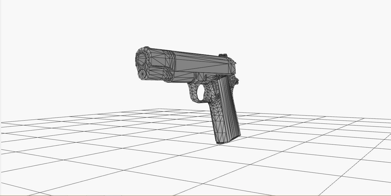 1342x673 Colt 1911 3d Asset Cgtrader - 1911 Sketch
