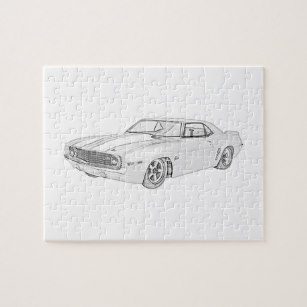 307x307 1969 Chevrolet Jigsaw Puzzles Zazzle - 1969 Camaro Sketch
