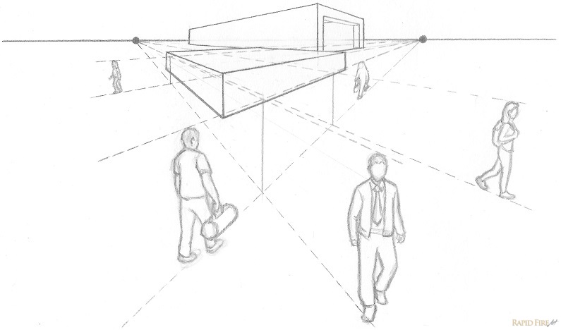 795x468 Lesson 6 Introduction To One And Two Point Perspective Rapidfireart - 2 Point Perspective Sketch