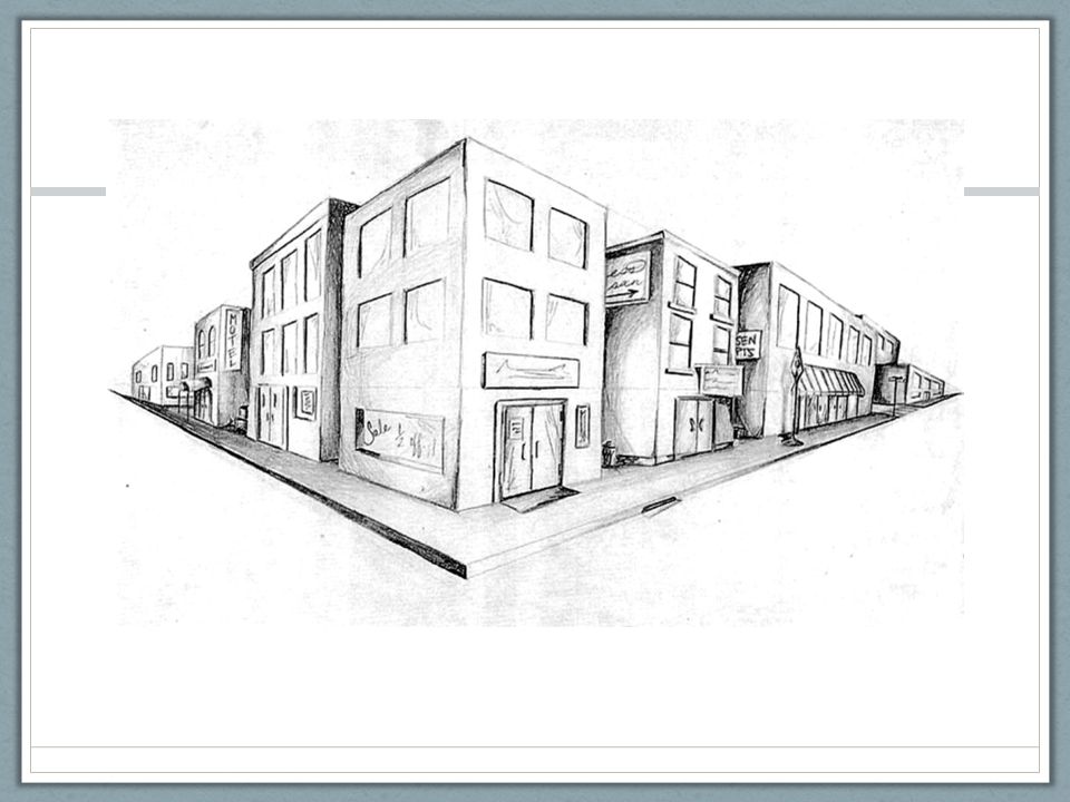 960x720 Perspective One And Two Point Perspective Drawing. - 2 Point Perspective Sketch
