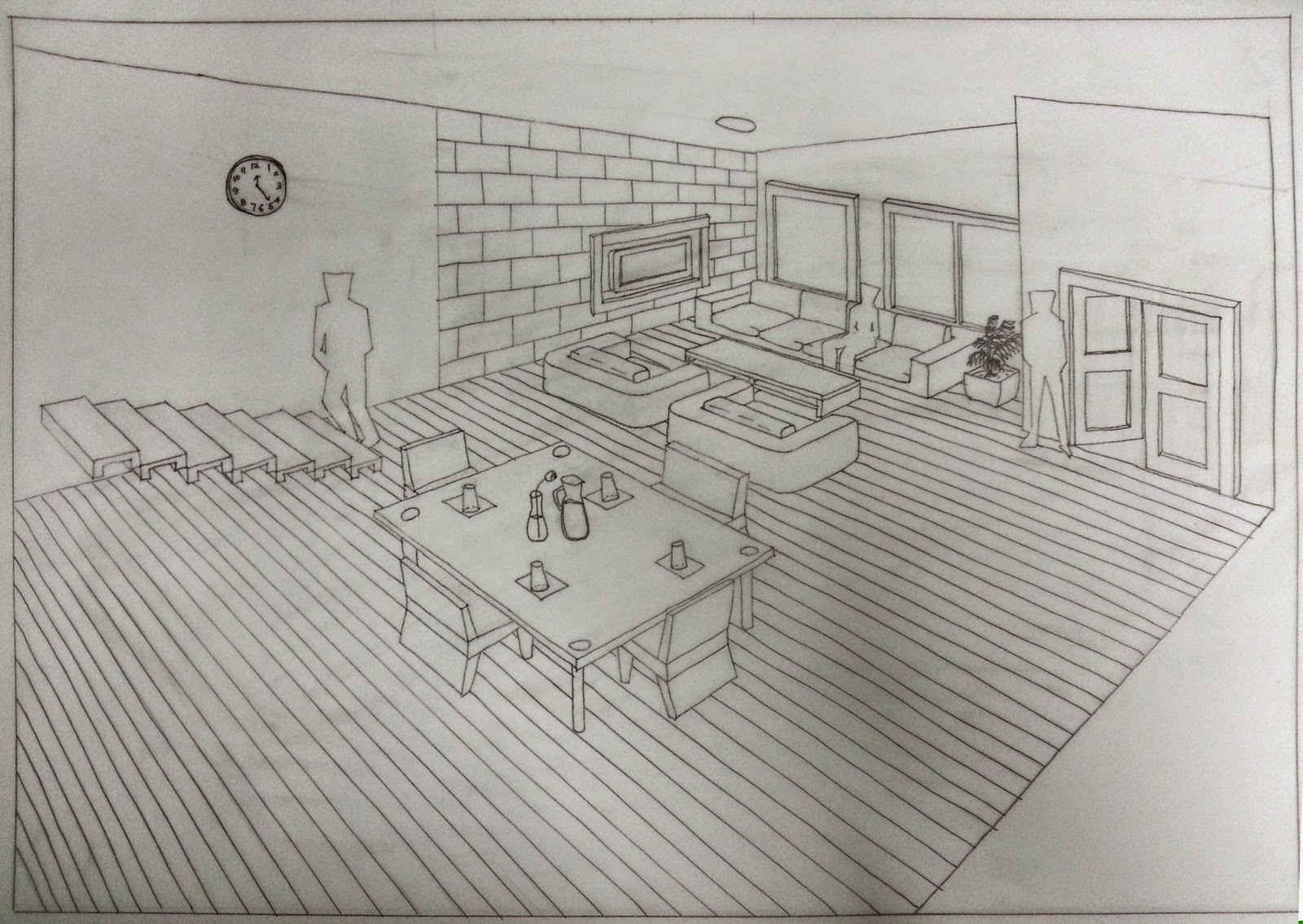 1600x1135 Two Point Perspective - 2 Point Perspective Sketch