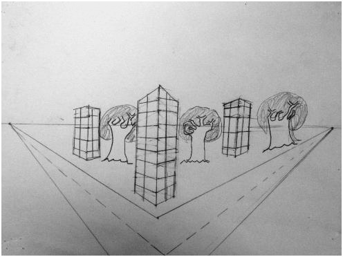 496x372 Two Point Perspective Tutorial Admirable Two Point Perspective - 2 Point Perspective Sketch