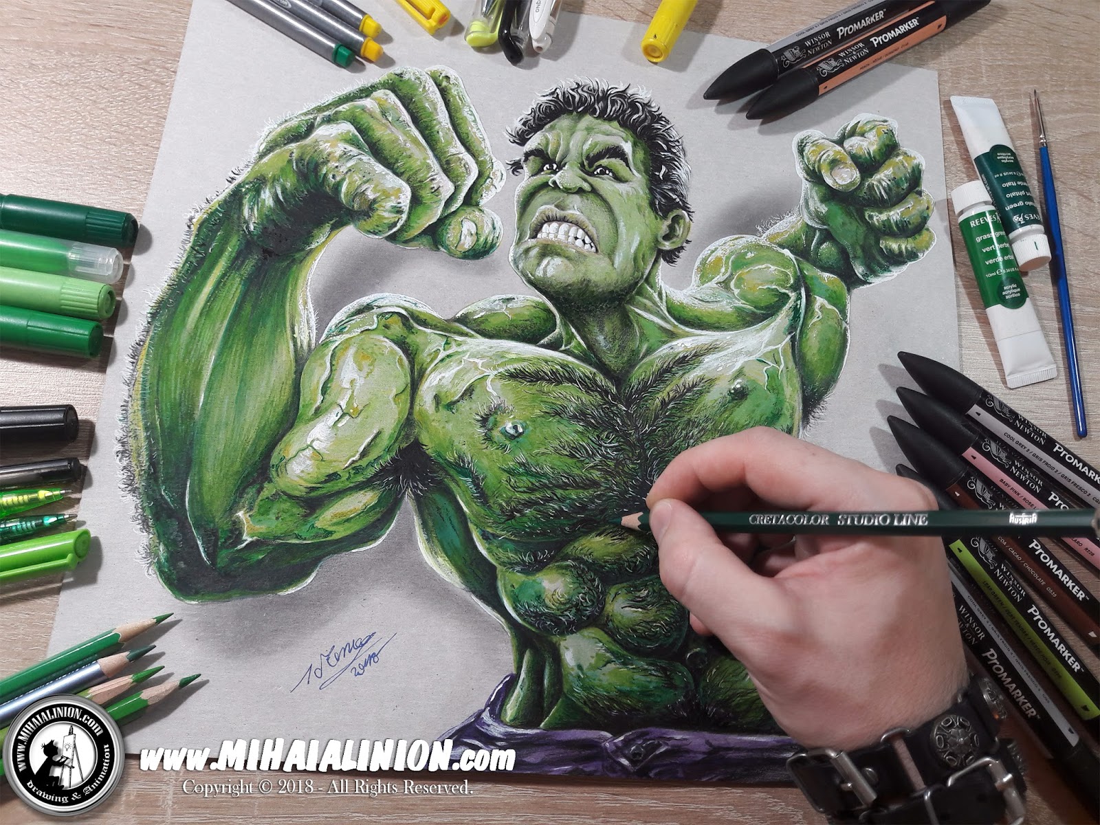 1600x1200 Drawing The Hulk - 2018 Sketch