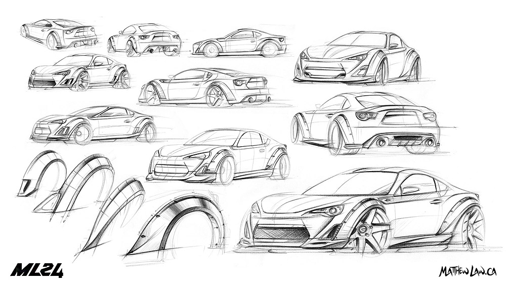 1000x563 Ml24 Automotive Design, Prototyping And Body Kits - 2d Sketch