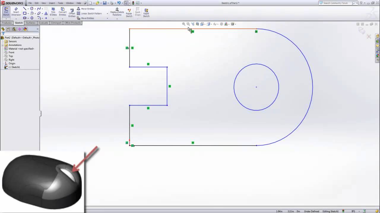 1280x720 Solidworks 2d Sketching Tutorial Osu Freshman Engineering - 2d Sketch