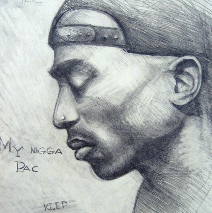 710x711 My Sketch Of Tupac By Dmitriy Pogorelov, Via Behance - 2pac Sketch