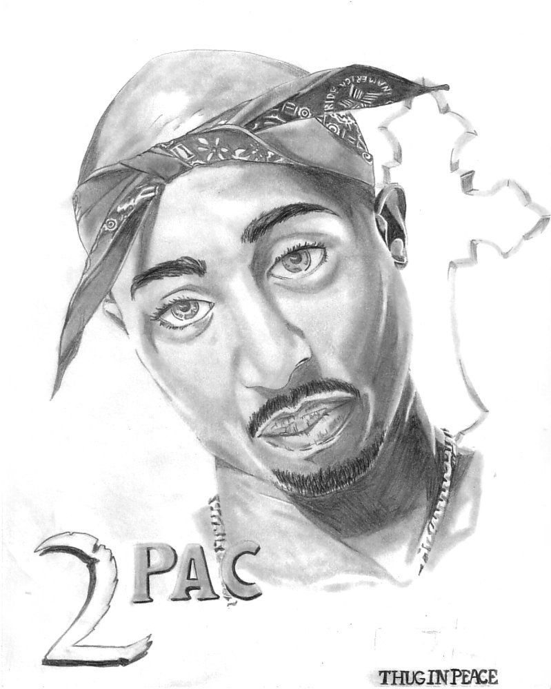 2pac Sketch at PaintingValley.com | Explore collection of 2pac Sketch