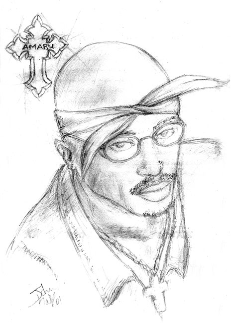 470x647 2pac Aka Tupac Shakur By Jmk1999 - 2pac Sketch
