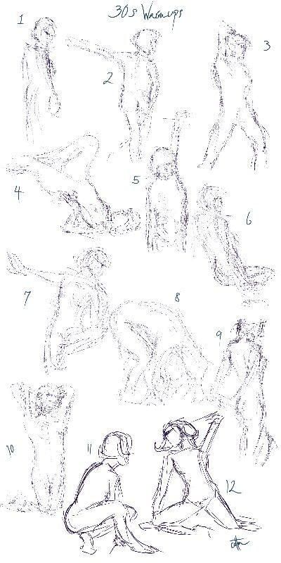 400x800 30 Second Sketches From Life Drawing. Art Art (Lol) - 30 Second Sketches