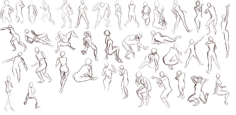 900x441 30 Second Posemaniac Sketches By Kittenangel116 - 30 Second Sketches