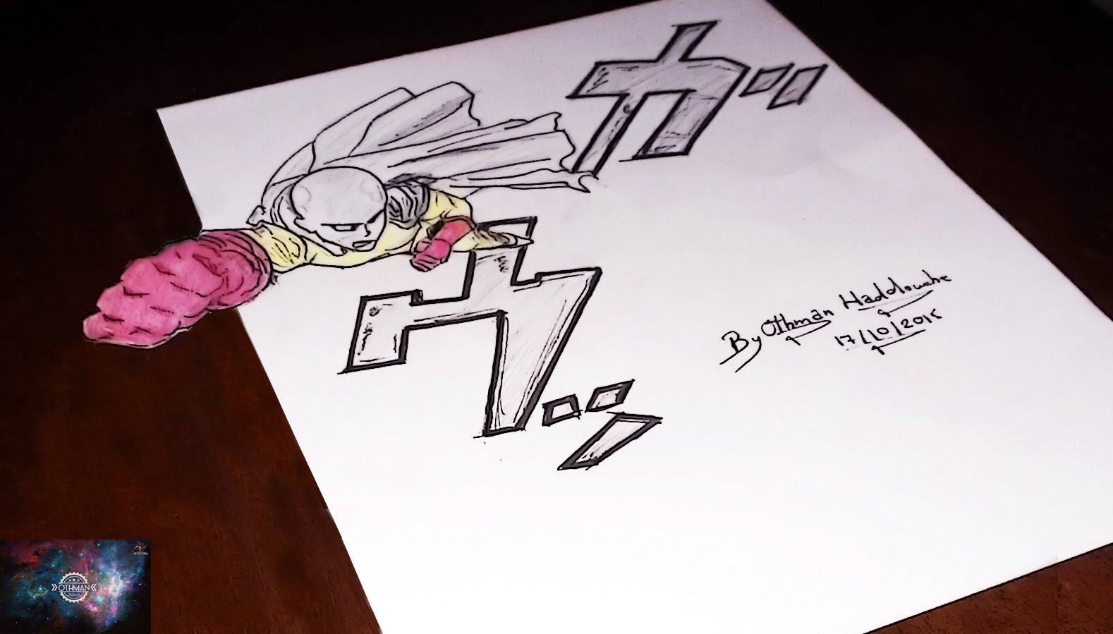 1578x899 Drawing 3d Anime} 3d Saitama From One Punch Man - 3d Anime Sketch