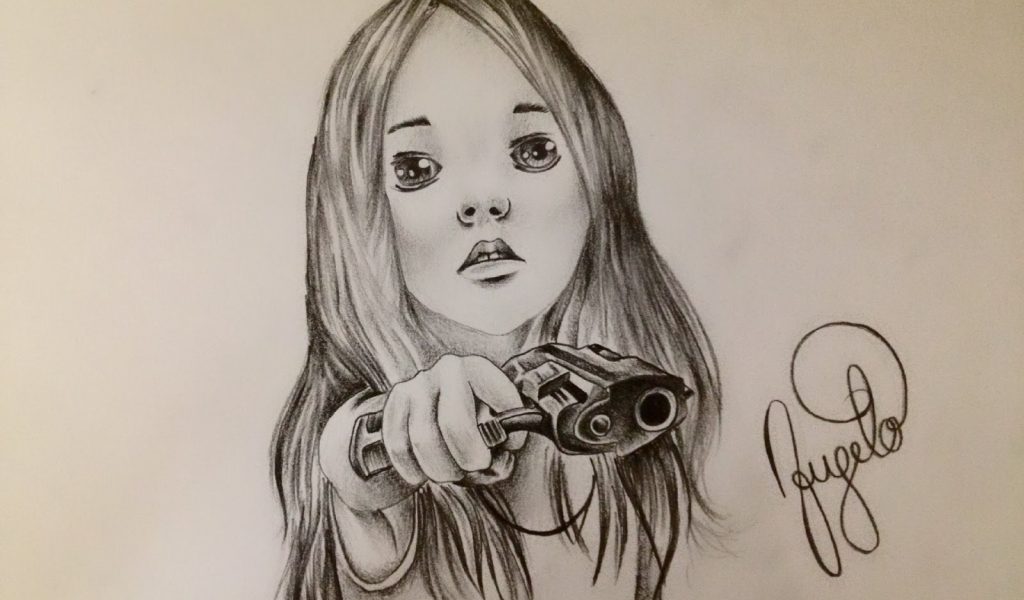 1024x600 Sketches In 3d Of Girls 3d Sketches Of Girls For Beginners 3d - 3d Anime Sketch