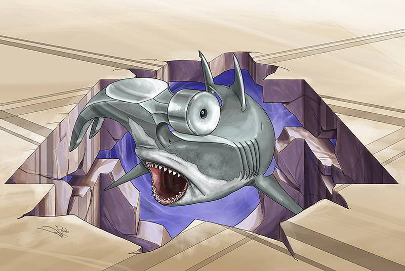 800x536 3d Sketch For Shopping Center La Belle Etoile - 3d Art Sketch