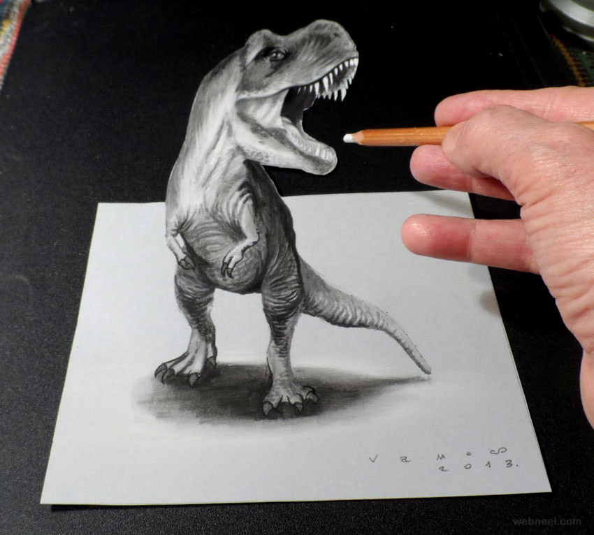850x766 50 Beautiful 3d Drawings - 3d Art Sketch