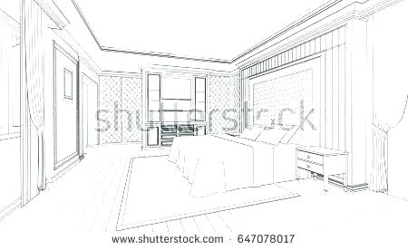 450x276 3d Room Drawing - 3d Bedroom Sketch
