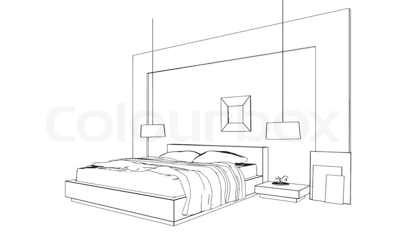 3d Bedroom Sketch at PaintingValley.com | Explore collection of 3d ...