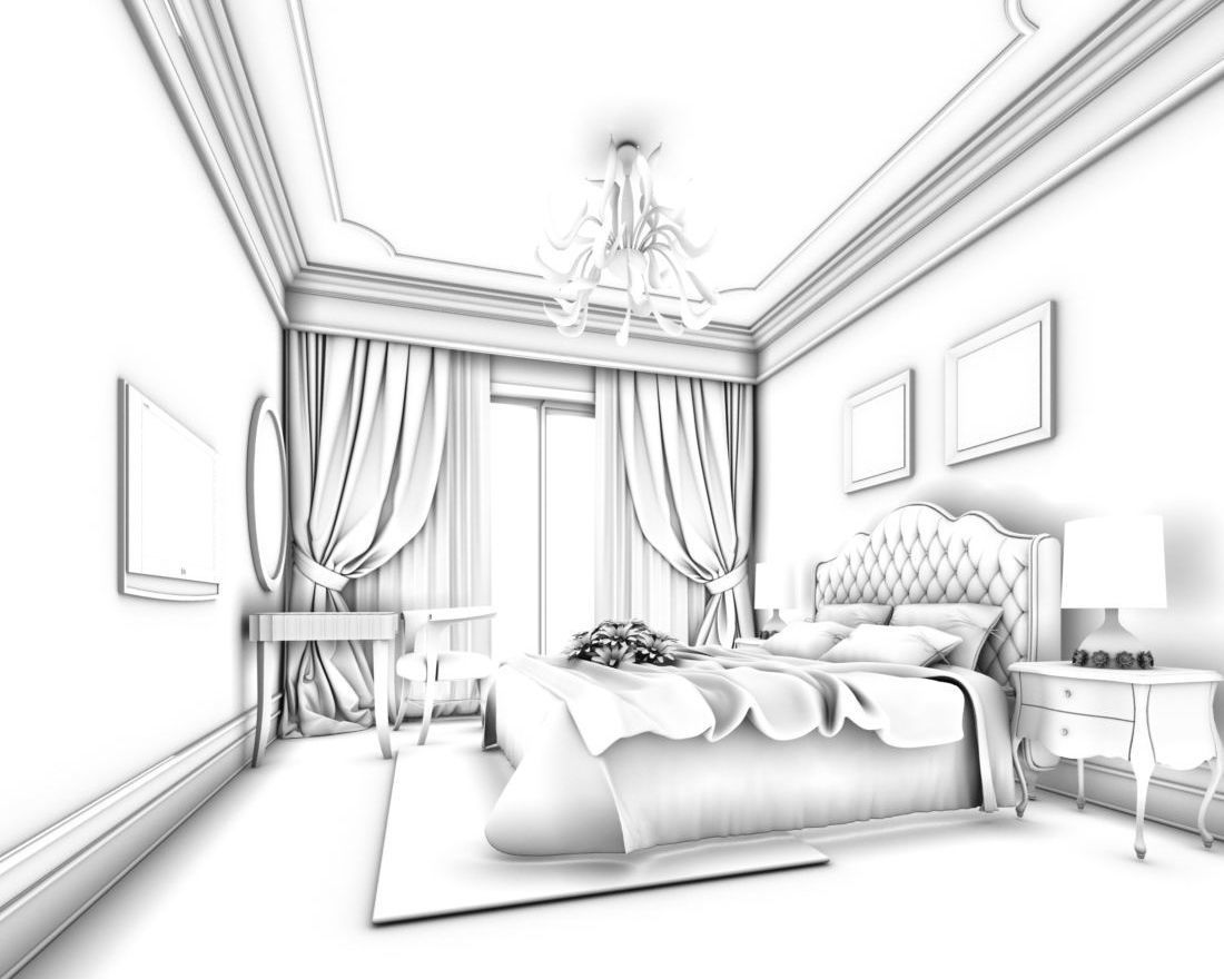 3d Bedroom Sketch at Explore