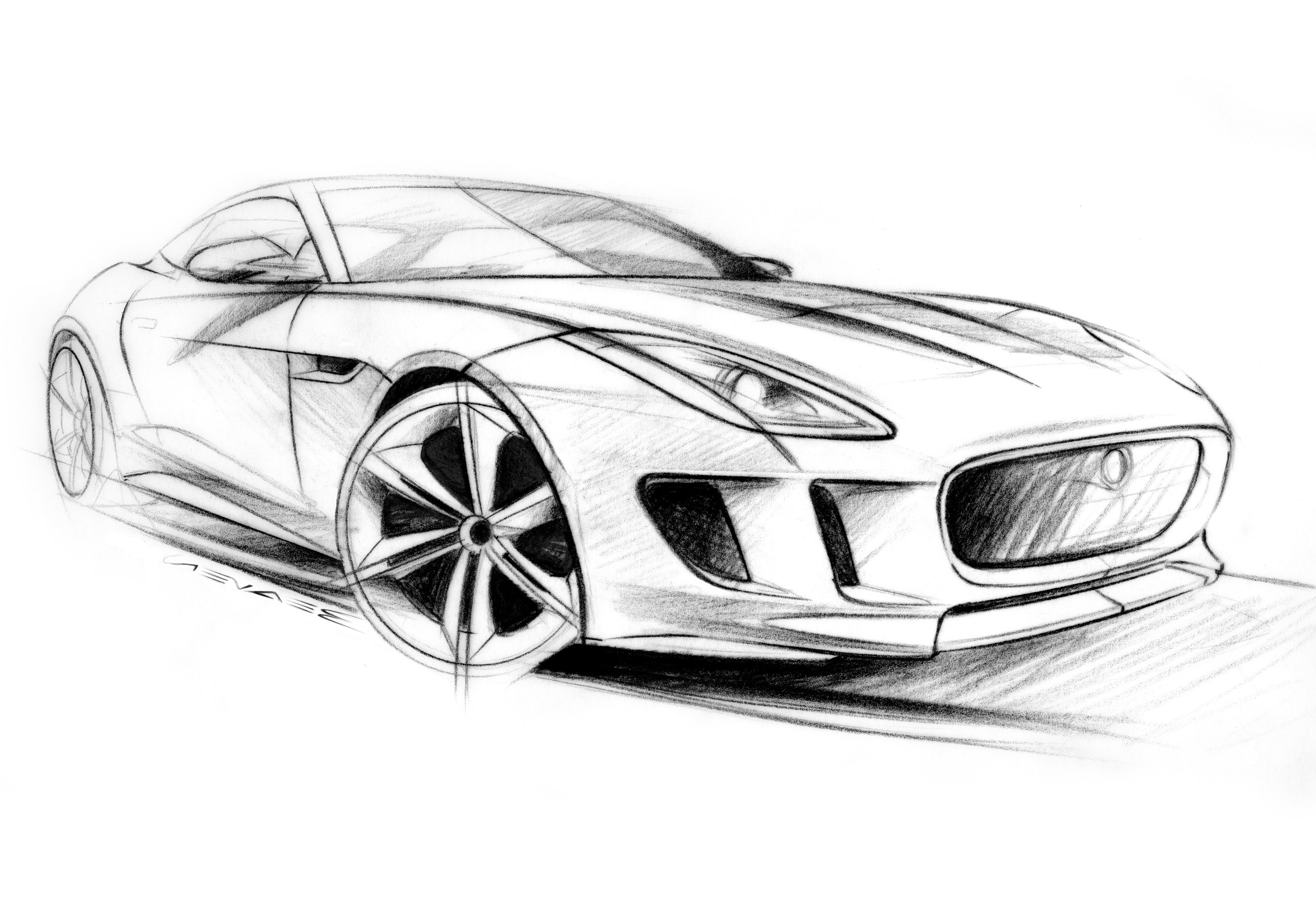 3d Car Sketch at PaintingValley.com | Explore collection of 3d Car Sketch