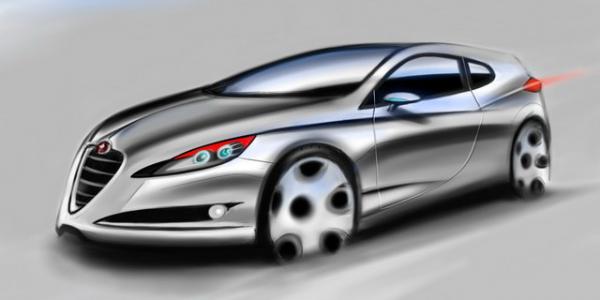 600x300 Car Sketch Alfa - 3d Car Sketch
